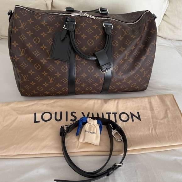 Louis Vuitton Black and Brown Monogram Duffel Bag - Picture 1 of 7